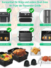 Large Size Silicone Air Fryer Liners, 6PCS Dual Air Fryer Accessories - Image 2